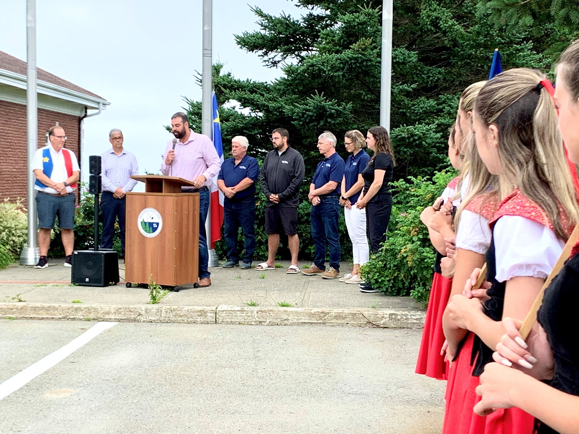 Acadian flag raising ceremony